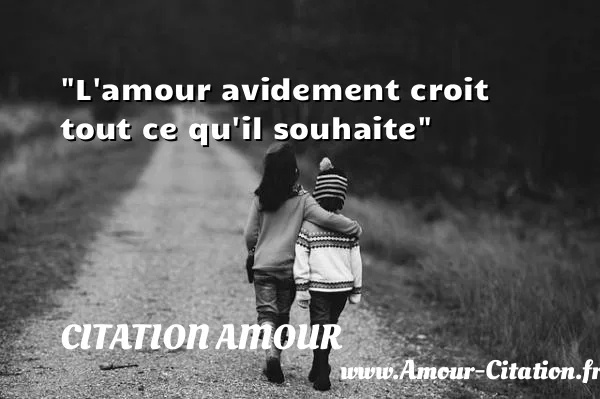 L amour avidement croit tout ce qu il souhaite  CITATION AMOUR