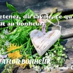  Retenez, du savoir, ce qu il faut au bonheur.  CITATION BONHEUR