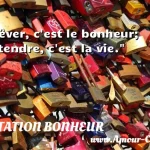  Rêver, c est le bonheur; attendre, c est la vie.  CITATION BONHEUR
