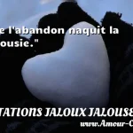  De l abandon naquit la jalousie.  CITATIONS JALOUX JALOUSE