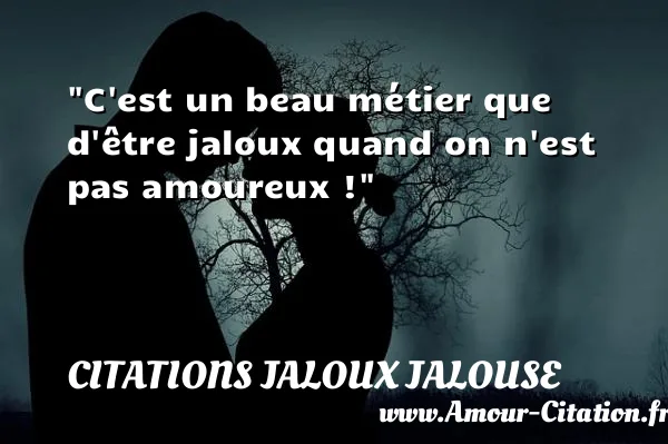C est un beau métier que d être jaloux quand on n est pas amoureux !  CITATIONS JALOUX JALOUSE