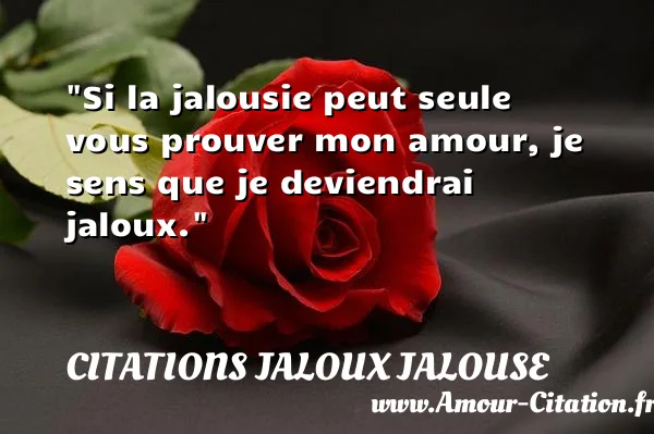 Si la jalousie peut seule vous prouver mon amour, je sens que je deviendrai jaloux.  CITATIONS JALOUX JALOUSE