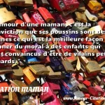 L'amour d'une maman, c'est L amour d une maman, c est la conviction que ses poussins sont des cygnes ce qui est la meilleure façon de donner du moral à des enfants qui sont convaincus d être de vilains petits canards. CITATION MAMAN