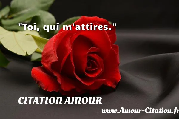 Toi, qui m attires.  CITATION AMOUR