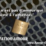  Il n est pas d amour qui résiste à l absence.  CITATION AMOUR
