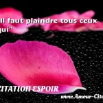  Il faut plaindre tous ceux qui  CITATION ESPOIR