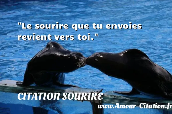 Le sourire que tu envoies revient vers toi.  CITATION SOURIRE