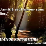  L’amitié est l’amour sans ailes.  CITATION ROMANTISME