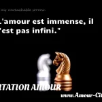  L amour est immense, il n est pas infini.  CITATION AMOUR