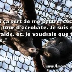  À quoi ça sert de me battre, ceci est un vrai tour d acrobate. Je suis sur une corde raide, et, je voudrais que tu m aides.  CITATION AMOUR