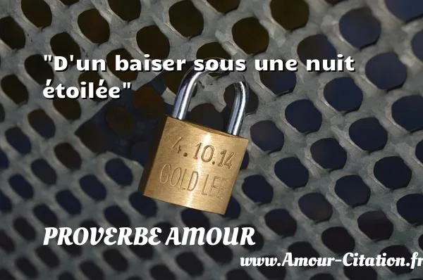 D un baiser sous une nuit étoilée  PROVERBE AMOUR